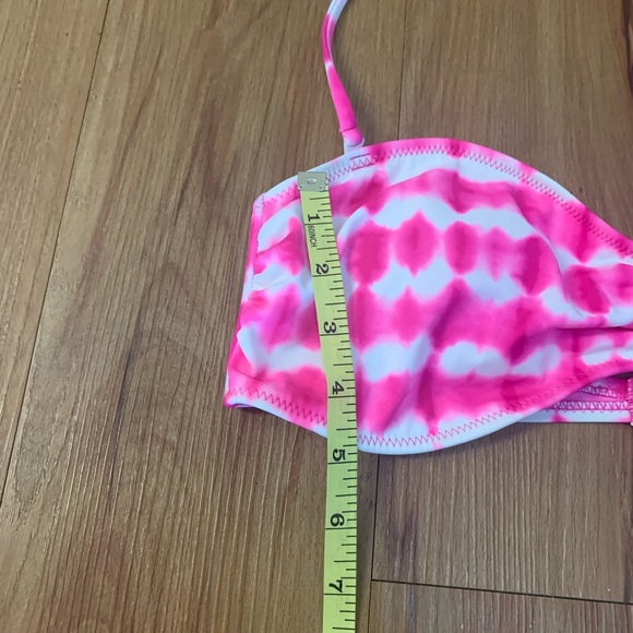 Forever 21 Neon Pink Tie Dye Bandeau Bikini Top - Picture 6 of 6